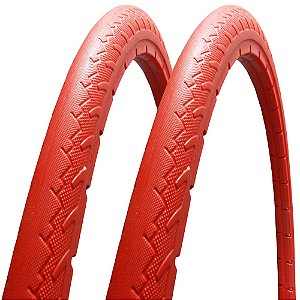 Pneus Maciços 24x1 (25-540) Pr1mo para Cadeira de Rodas - Par Vermelho
