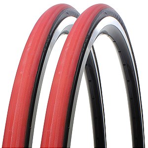 Pneus 26x1 (25-590) Pr1mo Racer para Cadeira de Rodas - Par Preto/vermelho