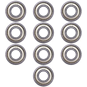 Kit 10 Rolamento R8-z Rígido de Esfera Prata