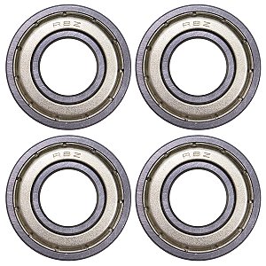 Kit 4 Rolamento R8-z Rígido de Esfera Prata