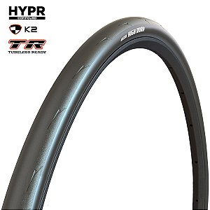 Pneu Maxxis HIGH ROAD 700x25C Dobrável Carbon Fiber HYPR/K2/TR Preto