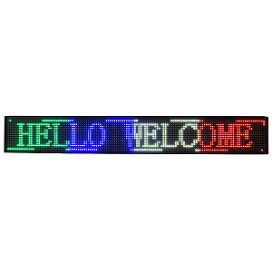 Painel de Led Colorido 130x20cm Preto