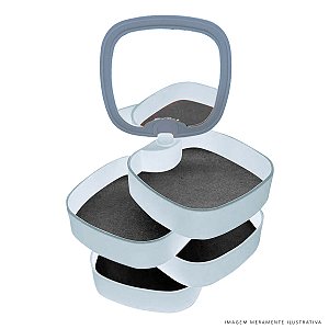 Porta Joias Quadrado com Espelho