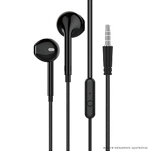 Fone de Ouvido com Microfone Entrada P2