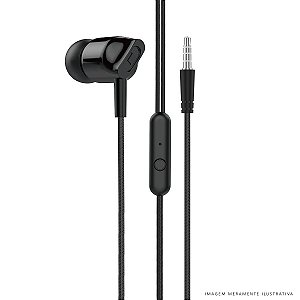 Fone de Ouvido Intra-auricular com Microfone Entrada P2