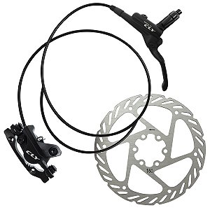 Freio a Disco Hidraúlico Traseiro Cly 160mm Preto/prata