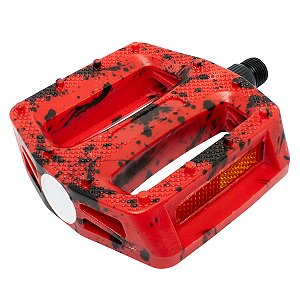 Pedal Plataforma 9/16 Cly Urban Pro em Pp Vermelho/preto