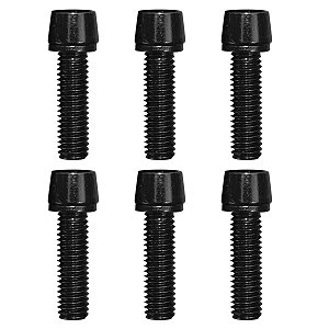 Parafuso Mesa Bike Cly M5 18mm Aço Preto - 6 Unidades