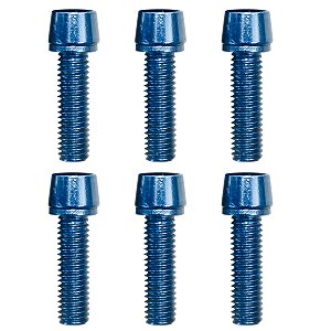 Parafuso Mesa Bike Cly M5 18mm Aço Azul - 6 Unidades