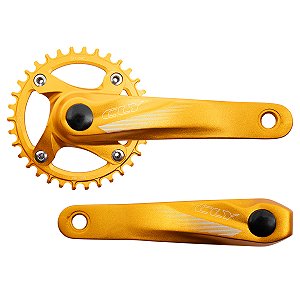 Pedivela Bike Cly 34d 170mm Alumínio Dourado