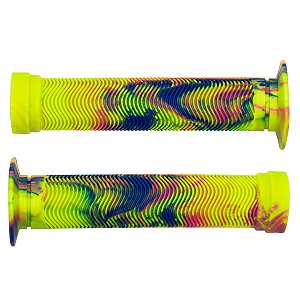 Manopla Cly Predator Bmx Freeride 150mm Grafismo Amarelo/azul