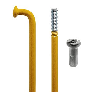 Raio Aço Dourado 2x255mm com Nipples (144 Un)