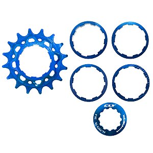 Kit Conversão Single Speed 16d Cly Azul