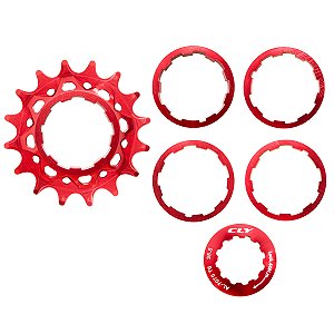 Kit Conversão Single Speed 16d Cly Vermelho