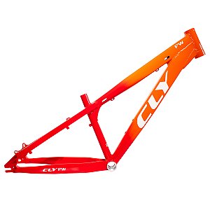Quadro Cly Fw Aro 26x13 Alumínio Laranja/vermelho