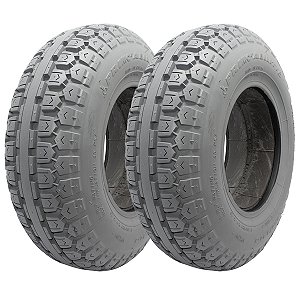 Pneus Maciços 4.10/3.50-6 Primo Ability para Cadeira De Rodas - Par Cinza
