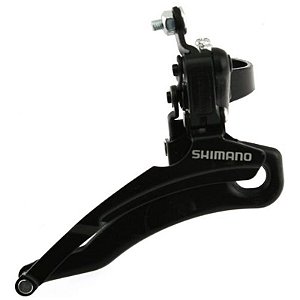 Câmbio Dianteiro Shimano Tourney TZ 31 Down 28.6mm Preto