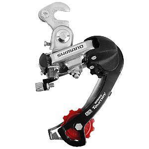 Câmbio Traseiro Shimano Tourney TZ 40 7v Com Gancheira Preto/Cinza