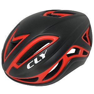 Capacete Cly In Mold Road/Speed para Ciclismo M Preto/Vermelho