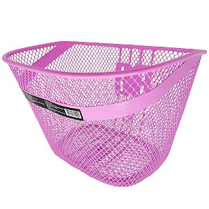 Cesta de Arame WG Sports para Bicicleta Aro 16 Rosa