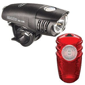 Farol NiteRider Vista Light Mako 200 USB e Solas 2 Watts