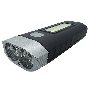 Farol de Bicicleta Cly Components 1000 Lumens USB Preto/Cinza