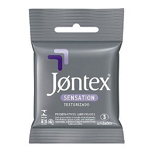 Preservativo Jontex Bolso Sensation - Texturizado - 3 unidades
