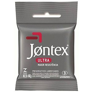 Preservativo Jontex Bolso Ultra - Mais Resistência - 3 unidades