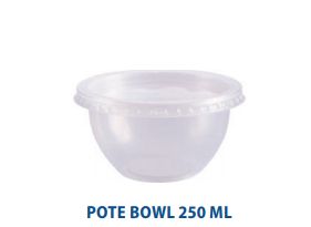 Pote bowl com tampa - pacote com 20 unidades - Ref 8492 - 250ml - Prafesta 