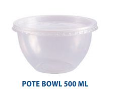 Pote bowl com tampa - caixa com 12 pacotes c/20 unidades - Ref 8494 - 500ml - Prafesta 
