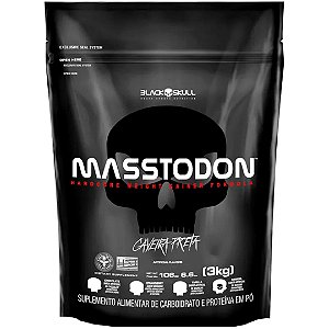 Hipercalórico Masstodon 3kg Refil - Black Skull