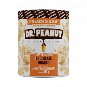 PASTA DE AMENDOIM CHOCOLATE BRANCO COM WHEY PROTEIN (650G) - DR. PEANUT