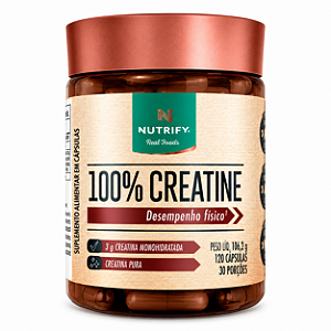 100% Creatina Monohidratada 3g 120 Cápsulas - Nutrify