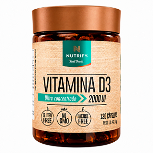 Vitamina D3 2000 UI 120 Cápsulas - Nutrify