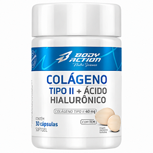 Colágeno Tipo II com Ácido Hialurônico 30 Cápsulas - Body Action