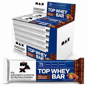 Barra de Proteína Top Whey Bar 12 Unidades - Max Titanium