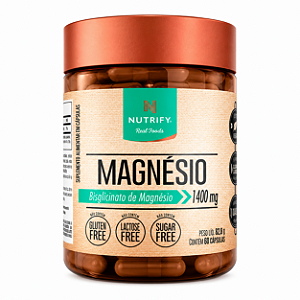 Magnésio Bisglicinato 1400mg 60 Cápsulas - Nutrify