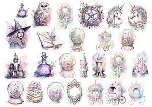 Adesivos Fantasia - Rosa Pastel