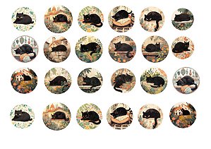 Adesivos Gato Preto