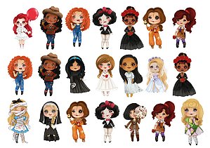 Adesivos Princesas Terror