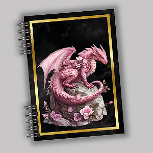 Caderno Dragão Rosa