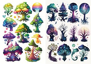 Adesivos Árvores e Casinhas