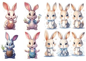 Adesivos Coelhos e Ursos