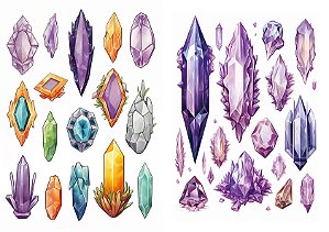 Adesivos Cristais e Janelas