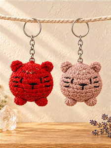 Chaveiro Artesanal - Gatinho Morgo Amigurumi