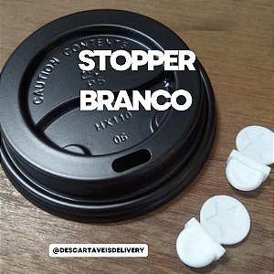 STOPPER BRANCO- P/ tampa Copo de Papel (Pacote com 500 uni)