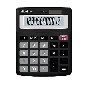 Calculadora de mesa tc05 12 dígitos preta tilibra