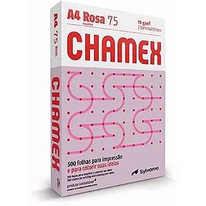 Papel Chamex A4 75g Colors 500 Folhas Rosa