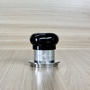 Mini Tamper Bravo com Punho de Alumínio Brilho Preto e Prata - Outlet