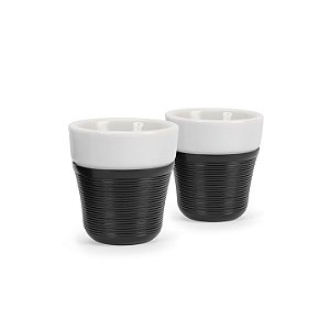 Espresso Cup - Kit com 2 Copos de Porcelana de 50ml cada - Preto